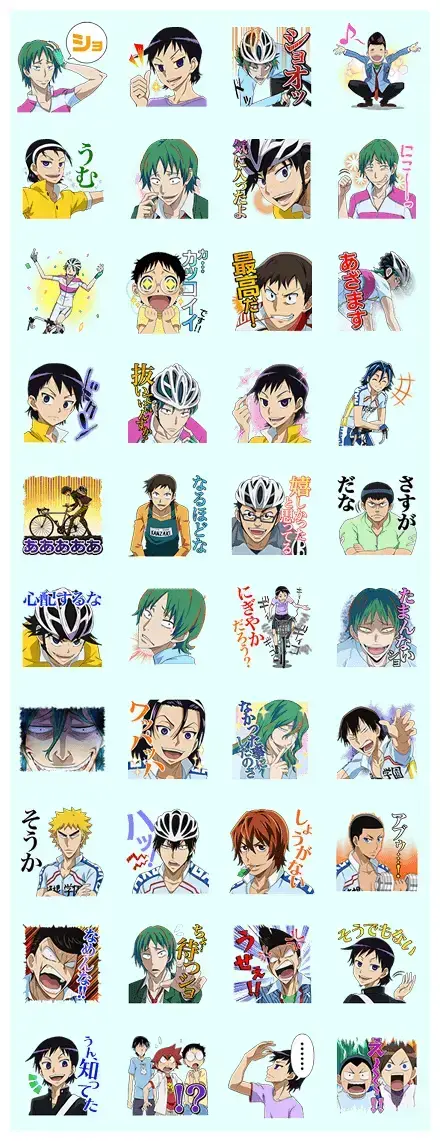 YOWAMUSHI PEDAL: Spare Bike WhatsApp Sticker GIF-7085