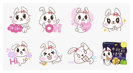 CrazyMike B Rabbit WhatsApp Sticker PNG