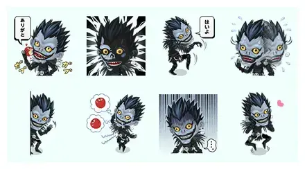LINE PLAY × DEATH NOTE WhatsApp Sticker GIF