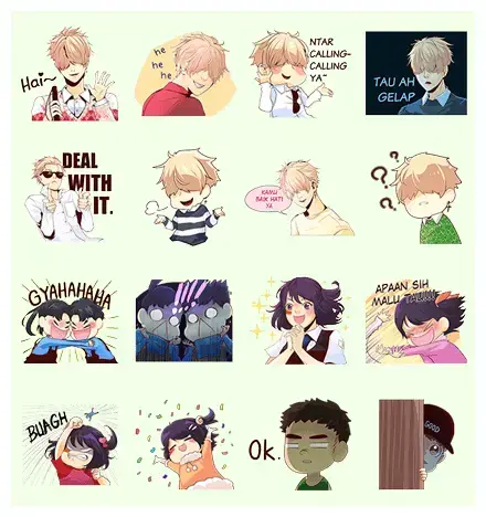LINE Webtoon: Flawless WhatsApp Sticker GIF