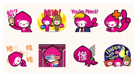 Animated momo co: Funny Expressions WhatsApp Sticker PNG