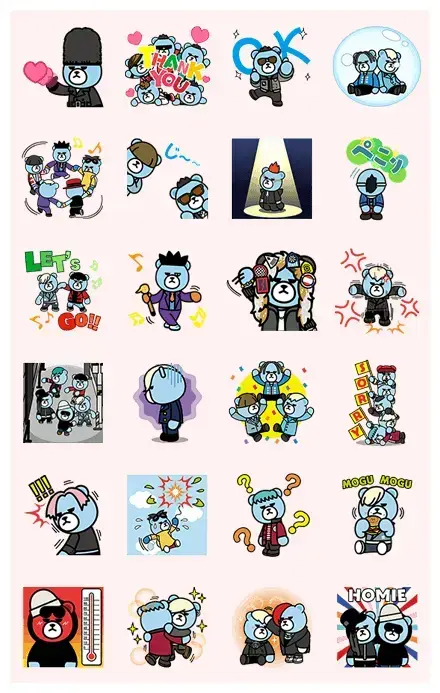 KRUNK × BIGBANG Pop-Up Stickers WhatsApp Sticker PNG