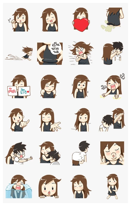 Jenny Pop-Ups WhatsApp Sticker PNG