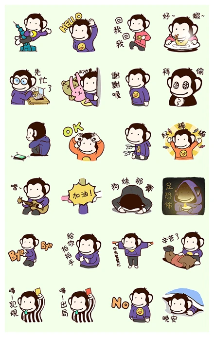 Banana Monkey: Best Moves WhatsApp Sticker PNG