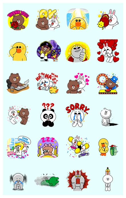 LINE Characters Sound Off! WhatsApp Sticker PNG