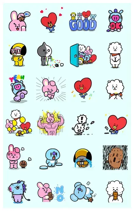 UNIVERSTAR BT21: Cuteness Overloaded! WhatsApp Sticker PNG