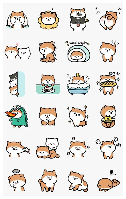 Shiba Manto WhatsApp Sticker PNG