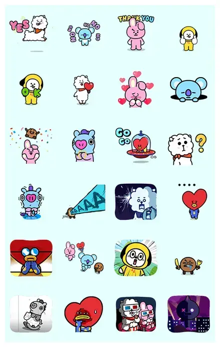 UNIVERSTAR BT21: Scene Stealer WhatsApp Sticker PNG