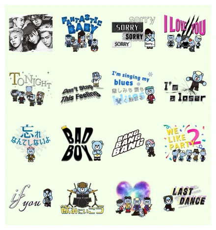 BIGBANG Song Stickers WhatsApp Sticker PNG