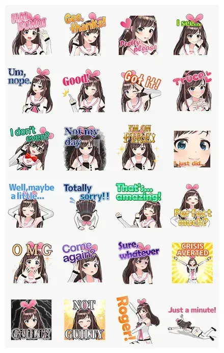 Kizuna AI Sound Stickers WhatsApp Sticker GIF-9802
