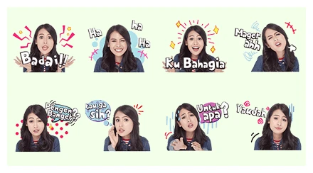 Maudy Ayunda: Your Good Friend WhatsApp Sticker PNG