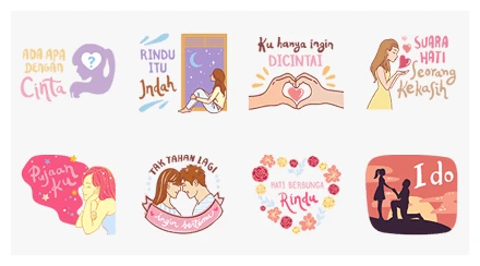 Melly: Love Movie Soundtrack Stickers WhatsApp Sticker PNG