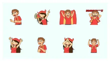 Favorite Team: Spain WhatsApp Sticker PNG