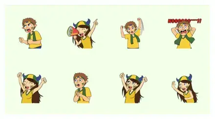 Favorite Team: Brazil WhatsApp Sticker PNG