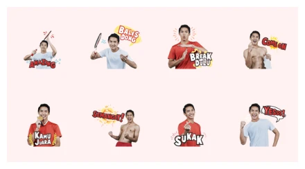 Jojo si Jagoan Badminton WhatsApp Sticker PNG