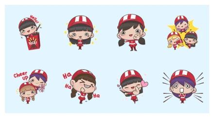 POCKY : Cheer Up Together WhatsApp Sticker PNG
