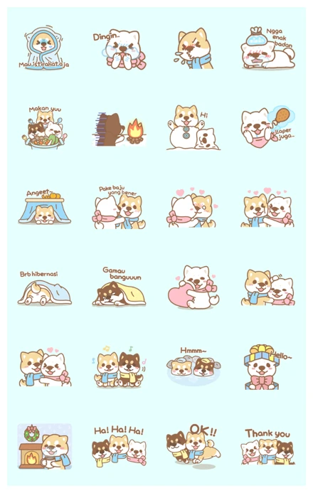 Shiba Inu Chai Chai: Males Gerak WhatsApp Sticker PNG