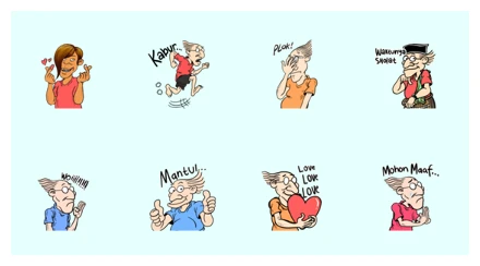 Mice Cartoon: Indonesia Banget WhatsApp Sticker PNG