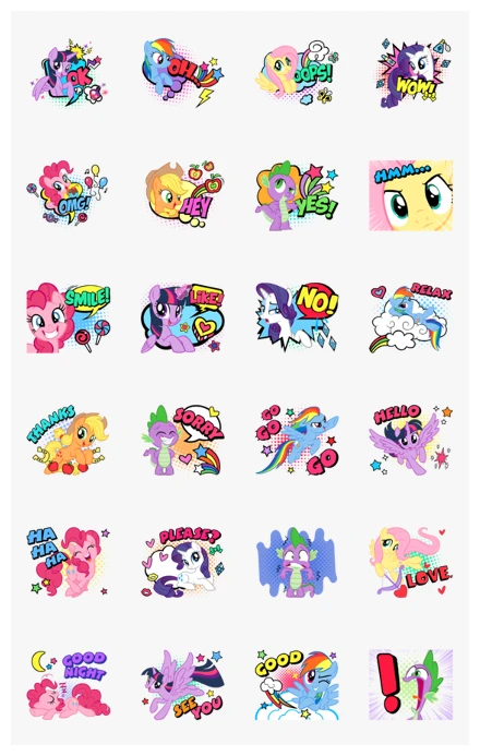 Animated MY LITTLE PONY stickers WhatsApp Sticker PNG