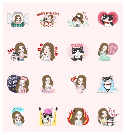 J'Beaut & Jodd: Sparkling Your New Year WhatsApp Sticker PNG