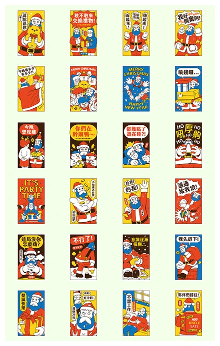 Uncle Tommy's Xmas Stickers WhatsApp Sticker PNG