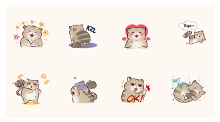 Si Unis: Cat Noises WhatsApp Sticker PNG