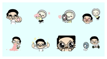 Mpey & Ina : Perbucinan Duniawi WhatsApp Sticker PNG