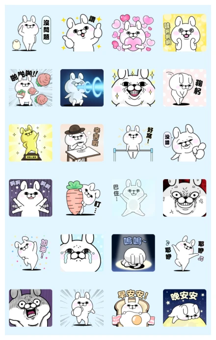 YOSISTAMP-Rabbit 100% Pop-Up Stickers WhatsApp Sticker PNG