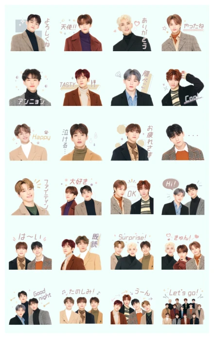 SEVENTEEN Moving Backgrounds WhatsApp Sticker PNG