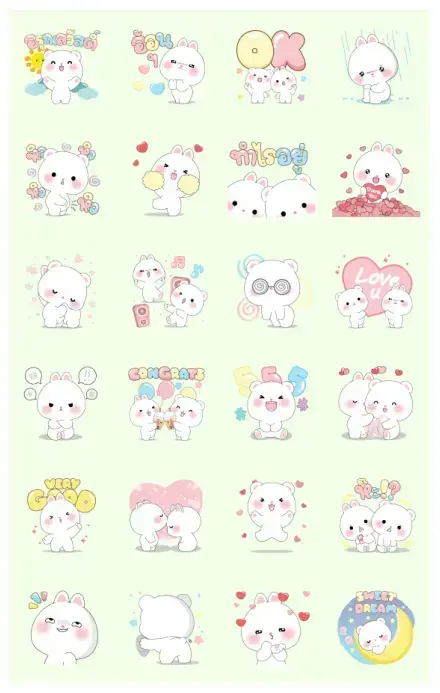 Micool & Taicutie Pop-Ups WhatsApp Sticker PNG