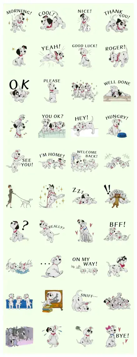 101 Dalmatians WhatsApp Sticker: Unleashing Pawsitivity!
