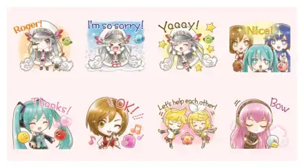 LINE Bubble 2: Get Grooving with HATSUNE MIKU Sticker for WhatsApp