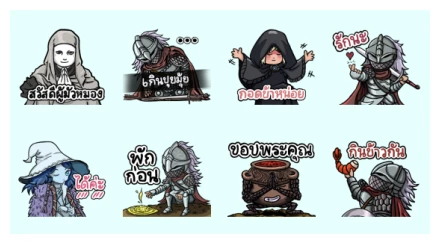 Elden Ring: The Tarnished and Friends WhatsApp Sticker PNG