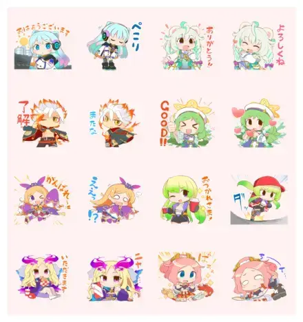Demaecan × MONSTER STRIKE WhatsApp Sticker GIF