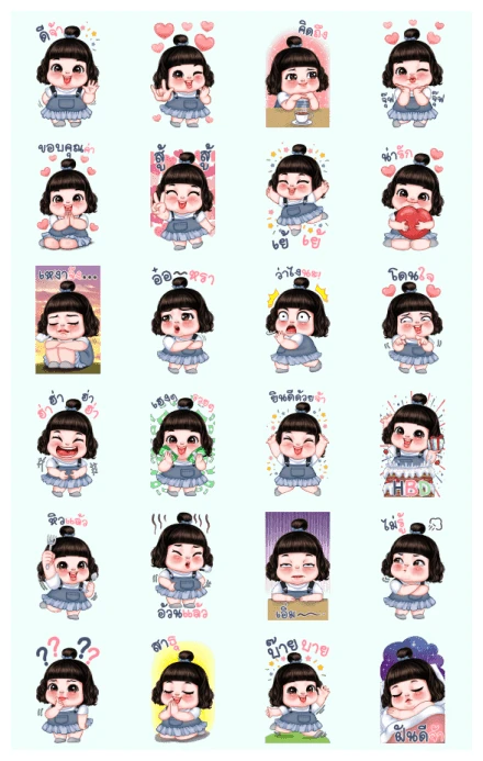 VIOLET Big Stickers WhatsApp Sticker PNG