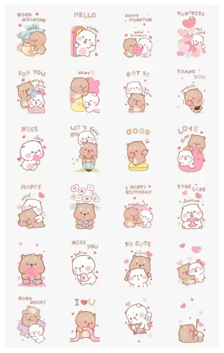 Mompig & Dadbear Big Stickers WhatsApp Sticker GIF-27988