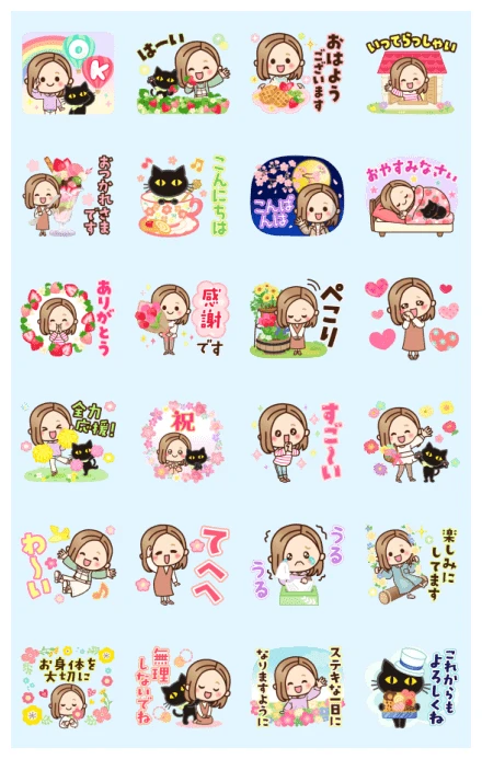 Pop-Up OTONA-GIRL's Daily Life (Spring) WhatsApp Sticker PNG