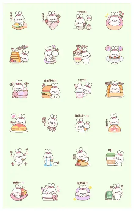 Animated chibiusachi Cafe WhatsApp Sticker GIF-28545