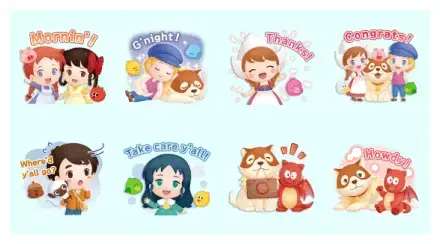 Bubble 2 × World Masterpiece Theater WhatsApp Sticker GIF