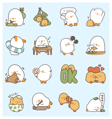 LINE Shopping Hot Topic × Duck WhatsApp Sticker PNG