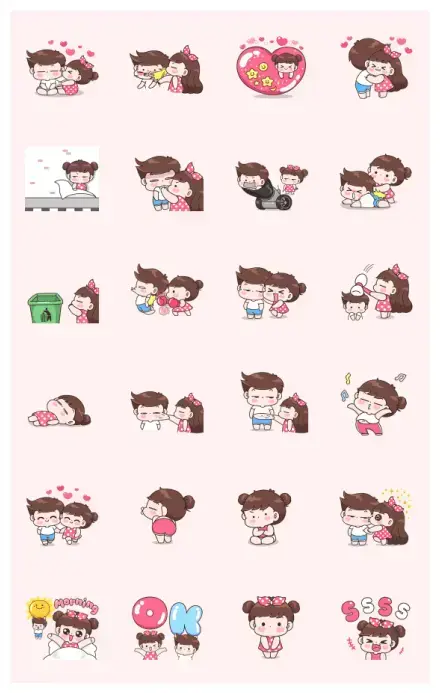 Boobib Boobie Funny Couple WhatsApp Sticker PNG