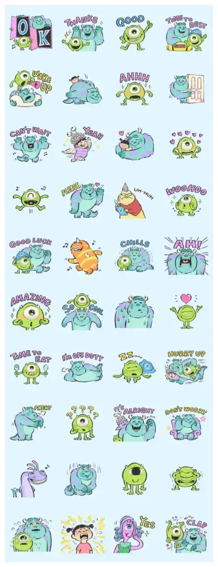 Monsters, Inc. by Lommy WhatsApp Sticker GIF-29320