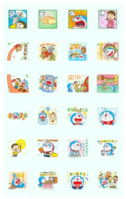 DORAEMON New Year's Stickers (Dragon) WhatsApp Sticker PNG