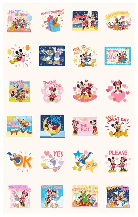 Mickey & Friends Greetings WhatsApp Sticker GIF-29926