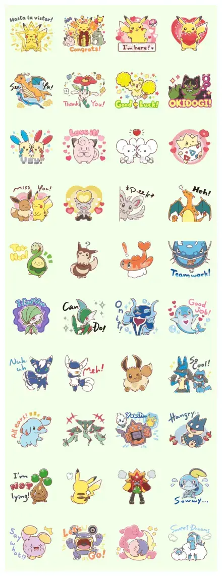 Pokémon: Alway close to you! WhatsApp Sticker GIF-30320