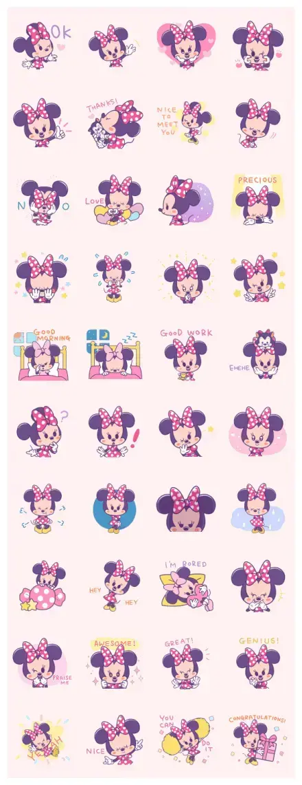 Minnie Mouse So Cute! WhatsApp Sticker GIF-30433