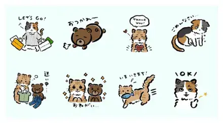 Shopping cat&bear×STRIPE CLUB WhatsApp Sticker GIF