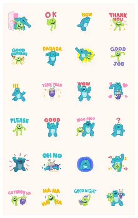 Super Animated Monsters, Inc. WhatsApp Sticker GIF-30839
