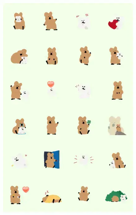 An Emotional Day! Quokka & BOBO WhatsApp Sticker GIF-31136