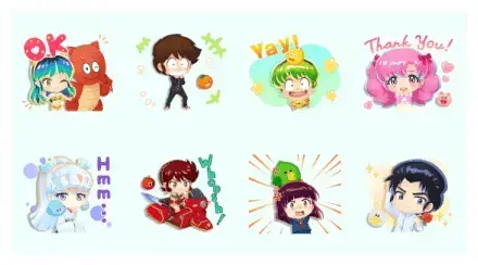 LINE Bubble 2 & TV anime URUSEI YATSURA WhatsApp Sticker GIF